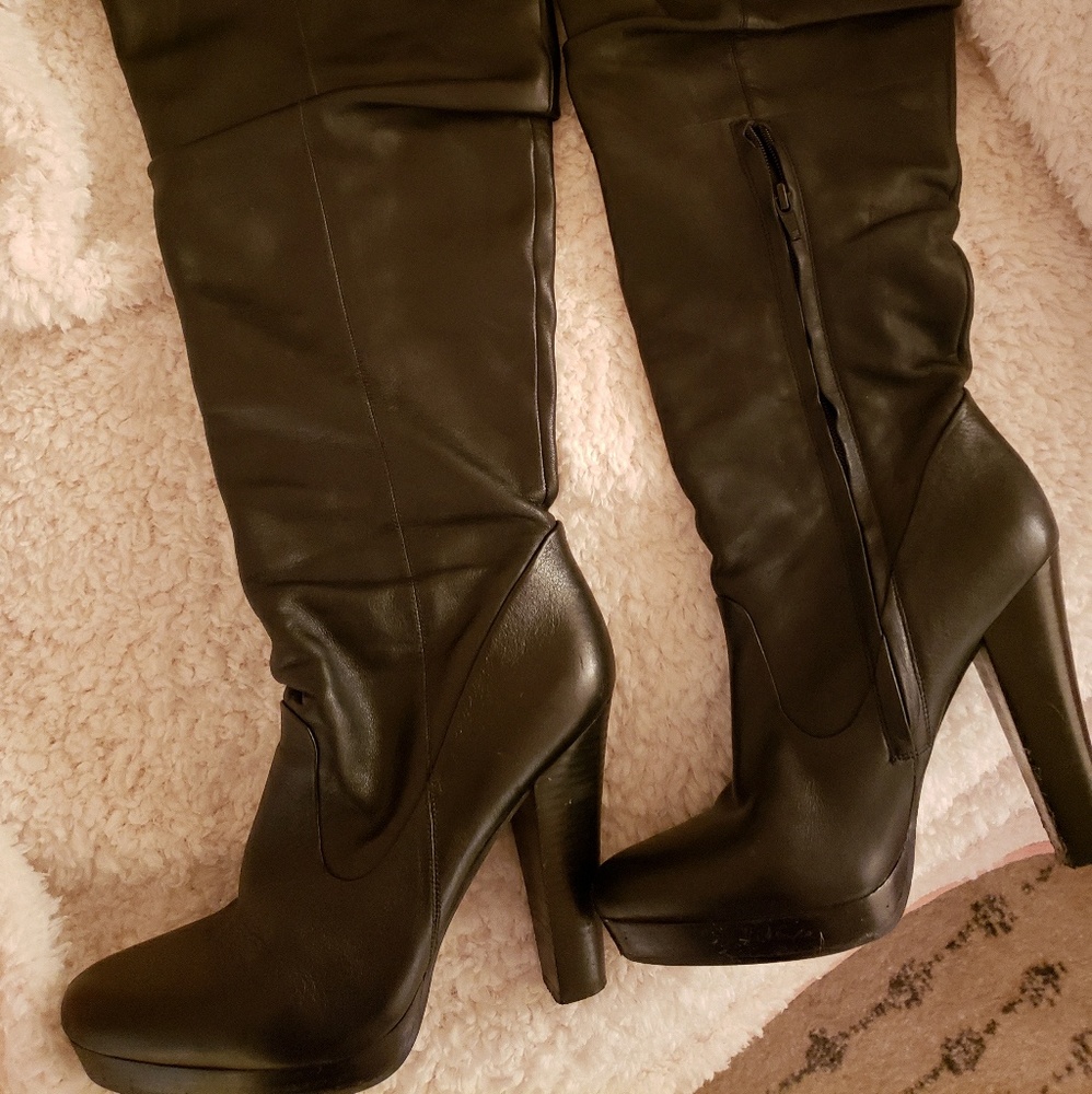 Jessica Simpson leather fold over boots
